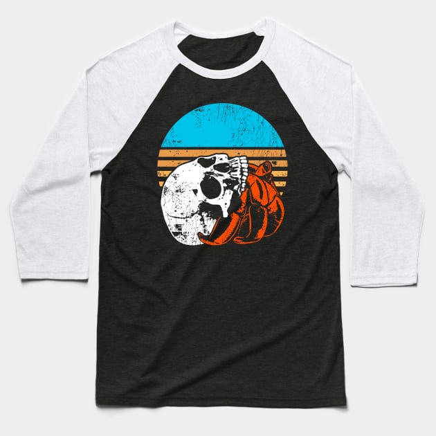 Skull Crab Baseball T-Shirt by CaptHarHar